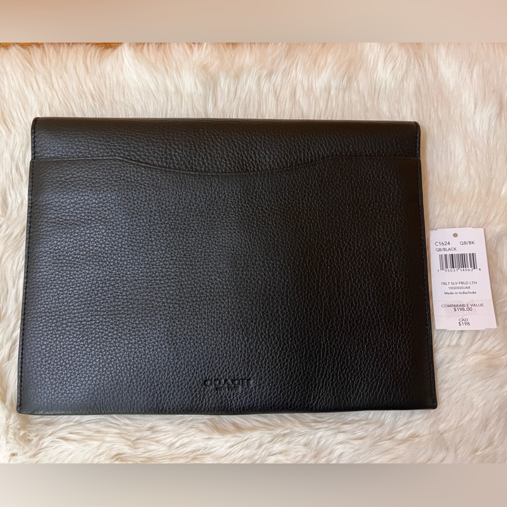 NWT Coach leather Tablet Sleeve